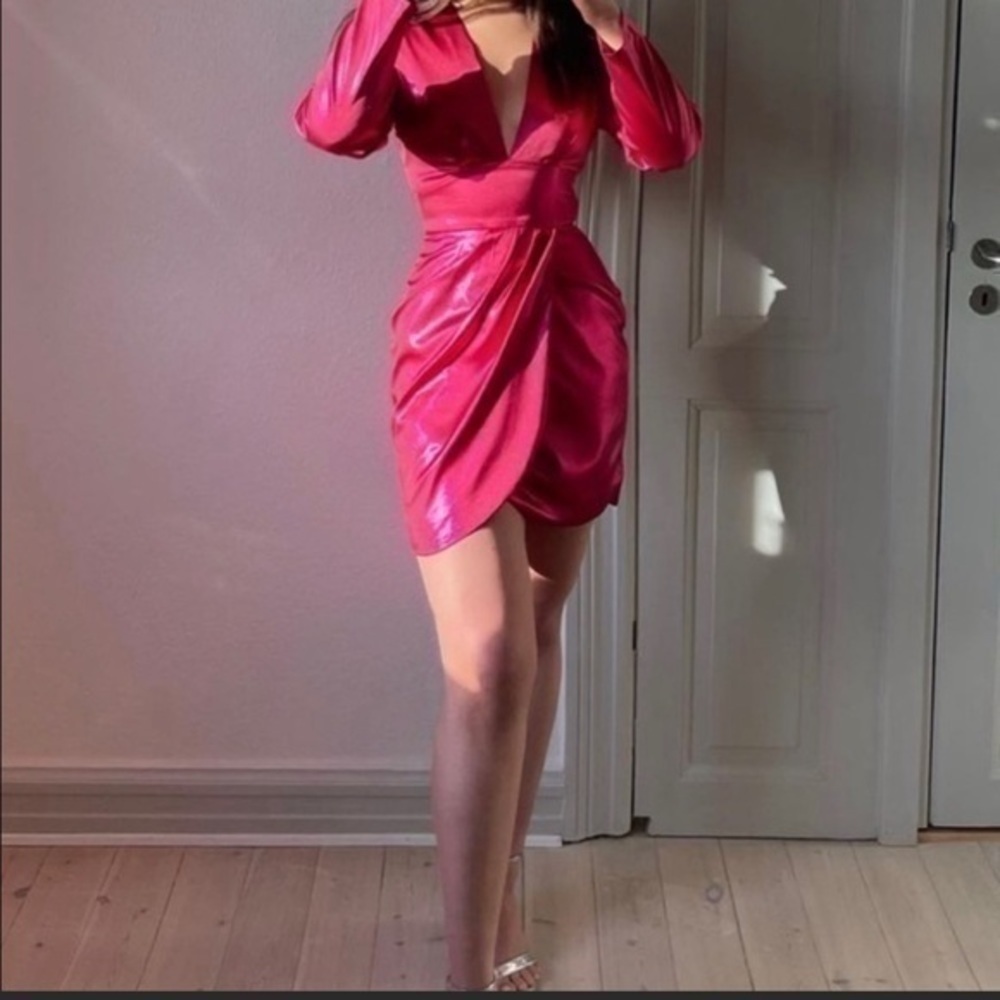 Zara Laminated Mini Dress 9665757